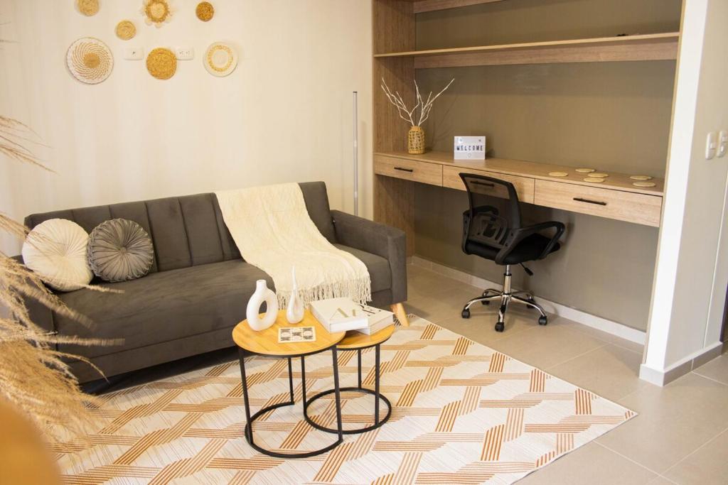 Гостиная зона в Moderno apartamendo con Rooftop y Jacuzi