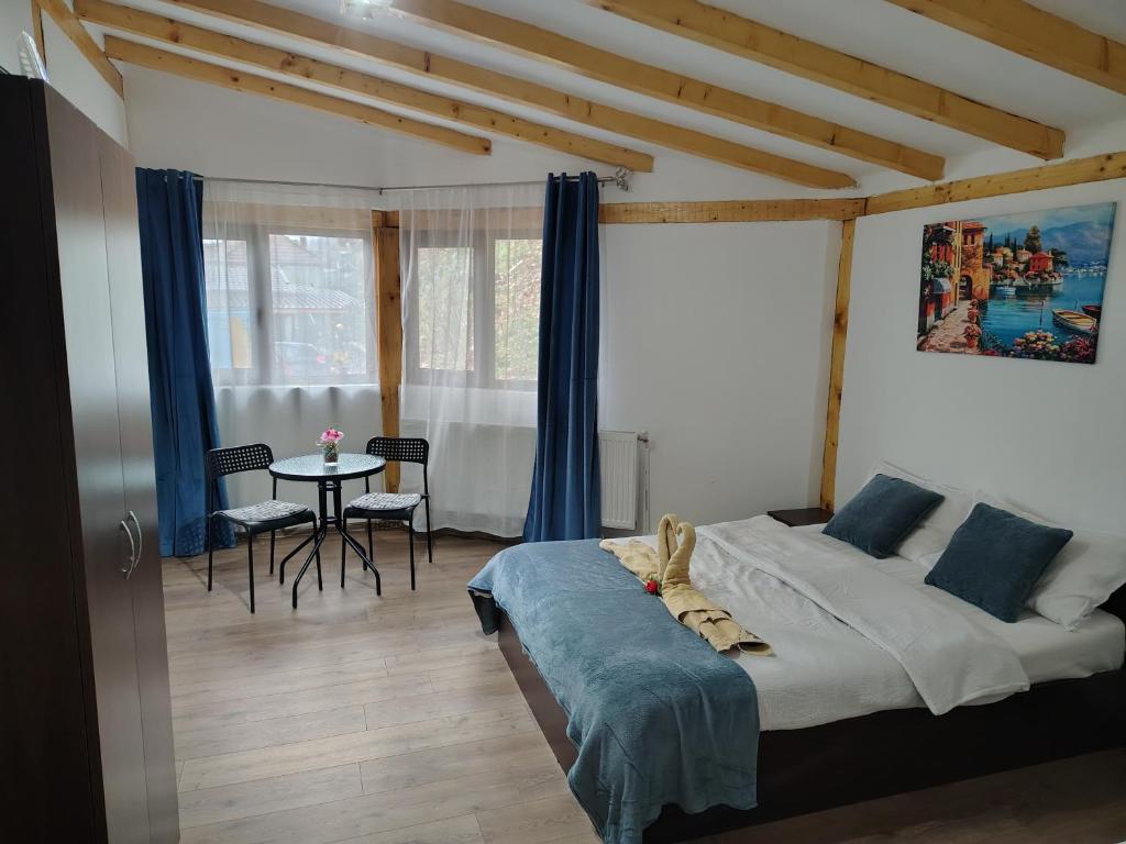 En eller flere senge i et værelse på La Mircică