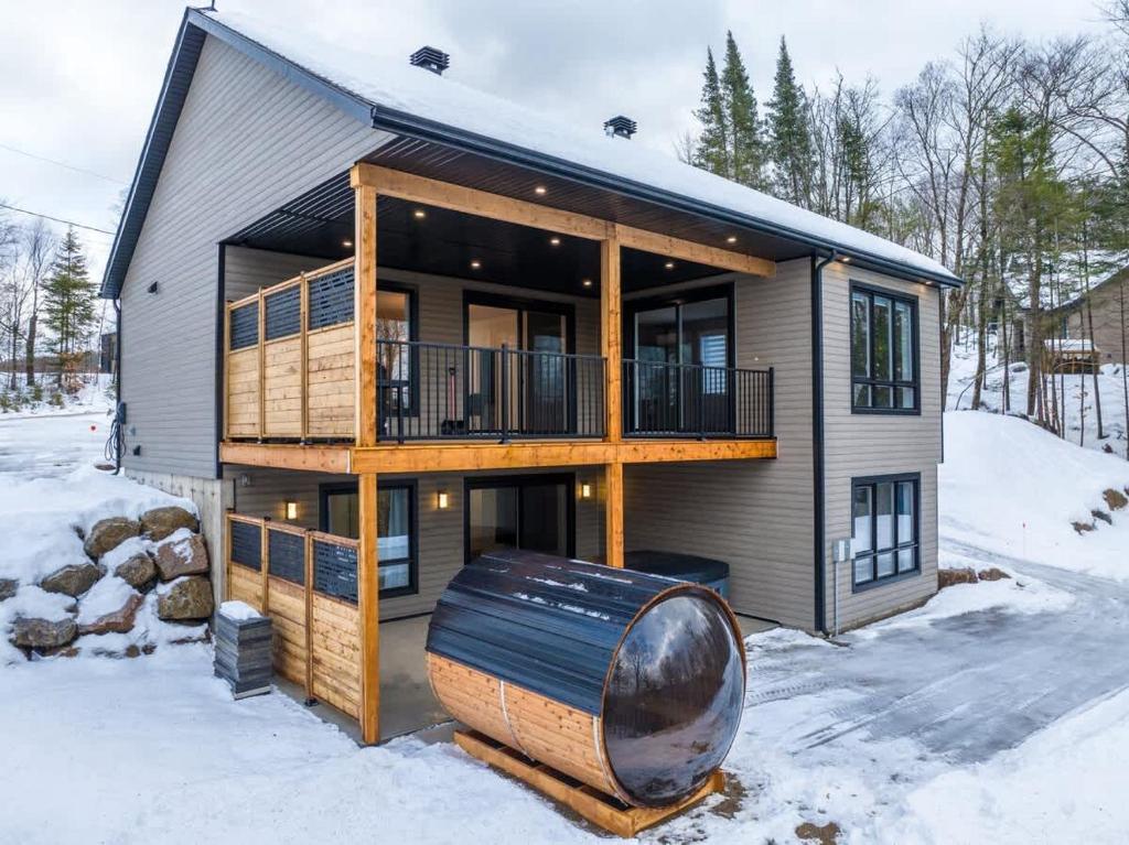 Le Birdie spa et sauna om vinteren