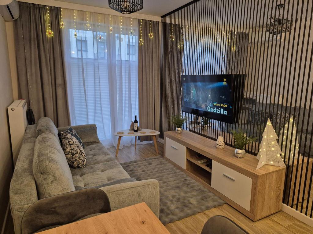 TV/trung tâm giải trí tại Apartament na Mierzei