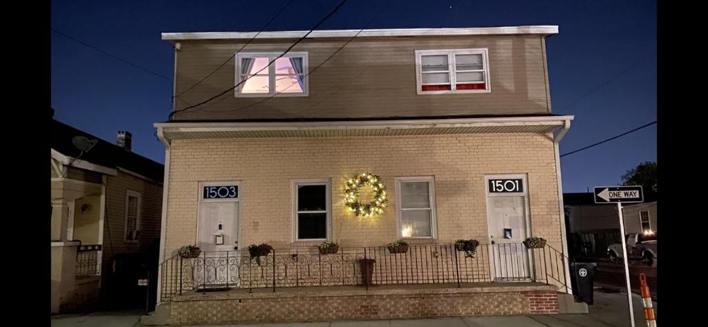 Bygningen som feriehuset ligger i