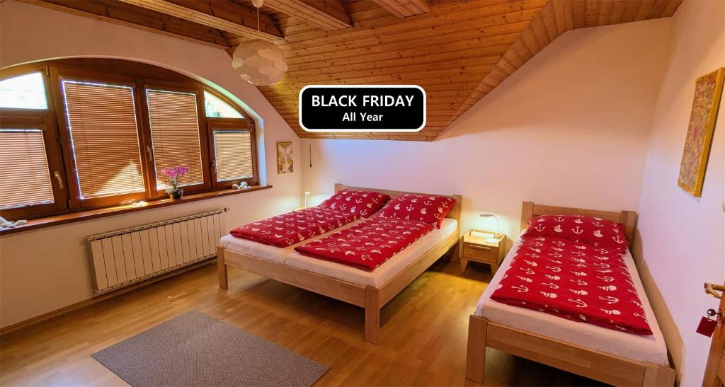 Ένα ή περισσότερα κρεβάτια σε δωμάτιο στο SIMA - RELAX, Žilina