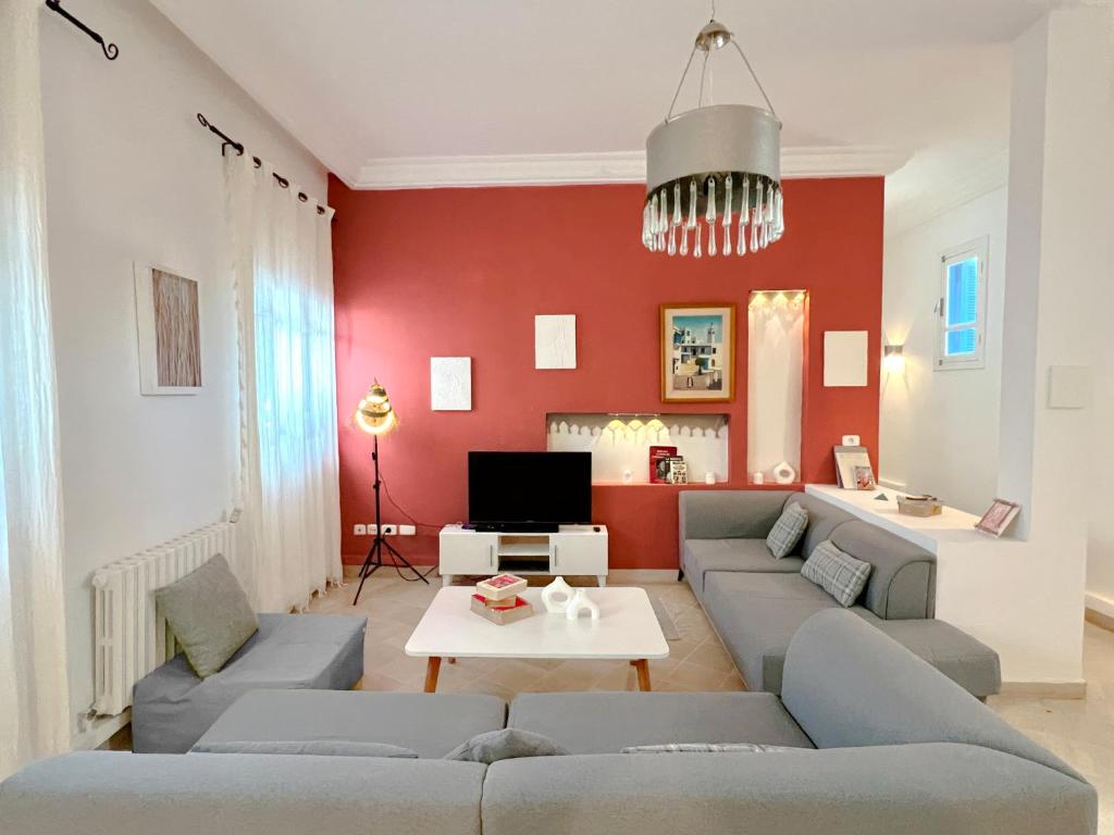 Posezení v ubytování Lumina House