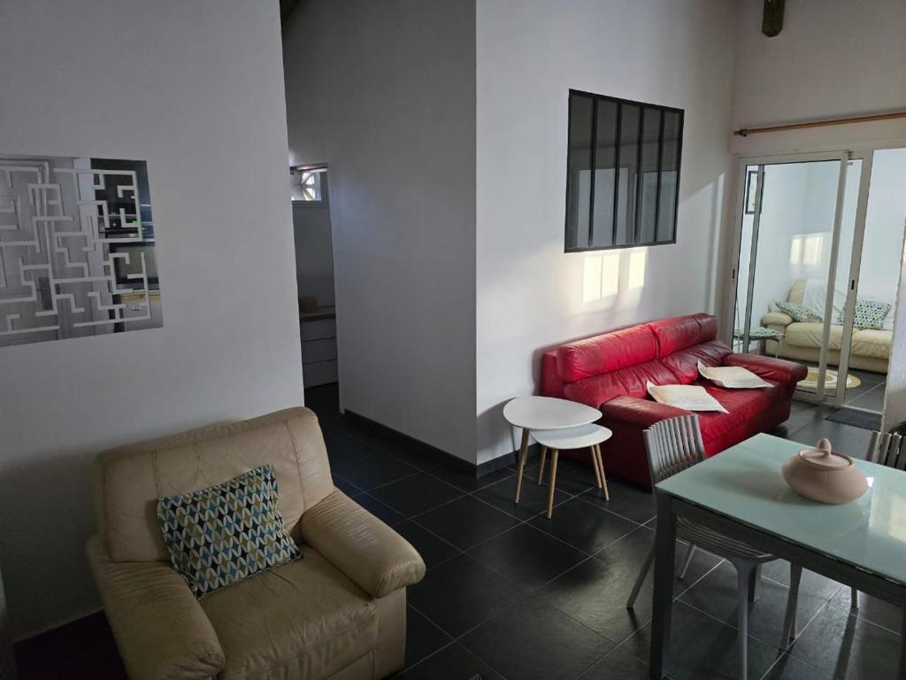 Χώρος καθιστικού στο Charmante maison sérénité