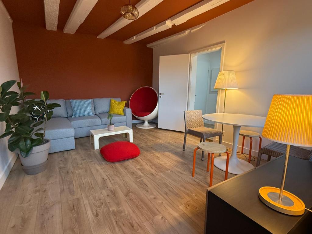 Posezení v ubytování L'Ecrin de la Petite France