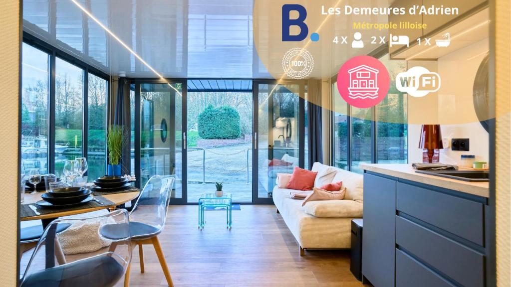 Khu vực ghế ngồi tại Boat'n Flandres - Les Demeures d'Adrien