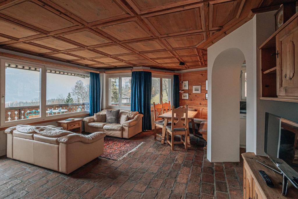 Posezení v ubytování Casa Sur Vitg