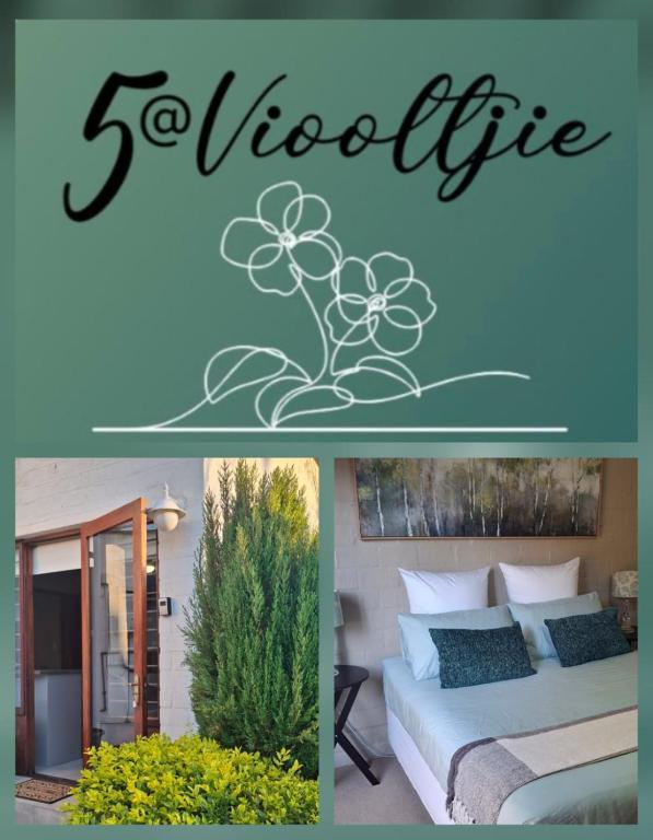 a picture of a bedroom with a sign that says worldwide at 5Viooltjie in Riversdale