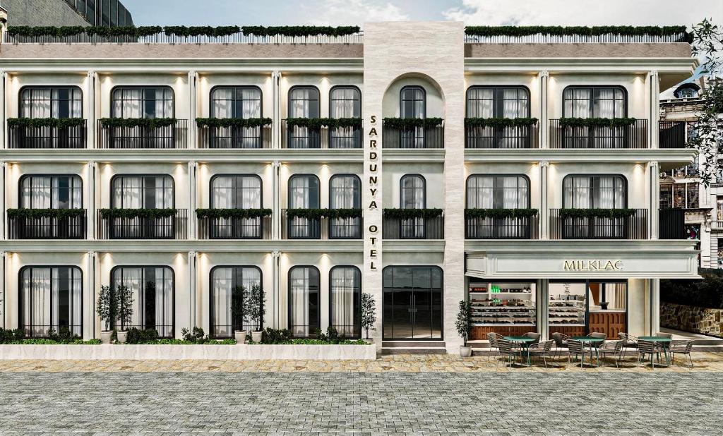 a rendering of the exterior of a hotel at Sardunya Otel ARKA BİNA in Kaş