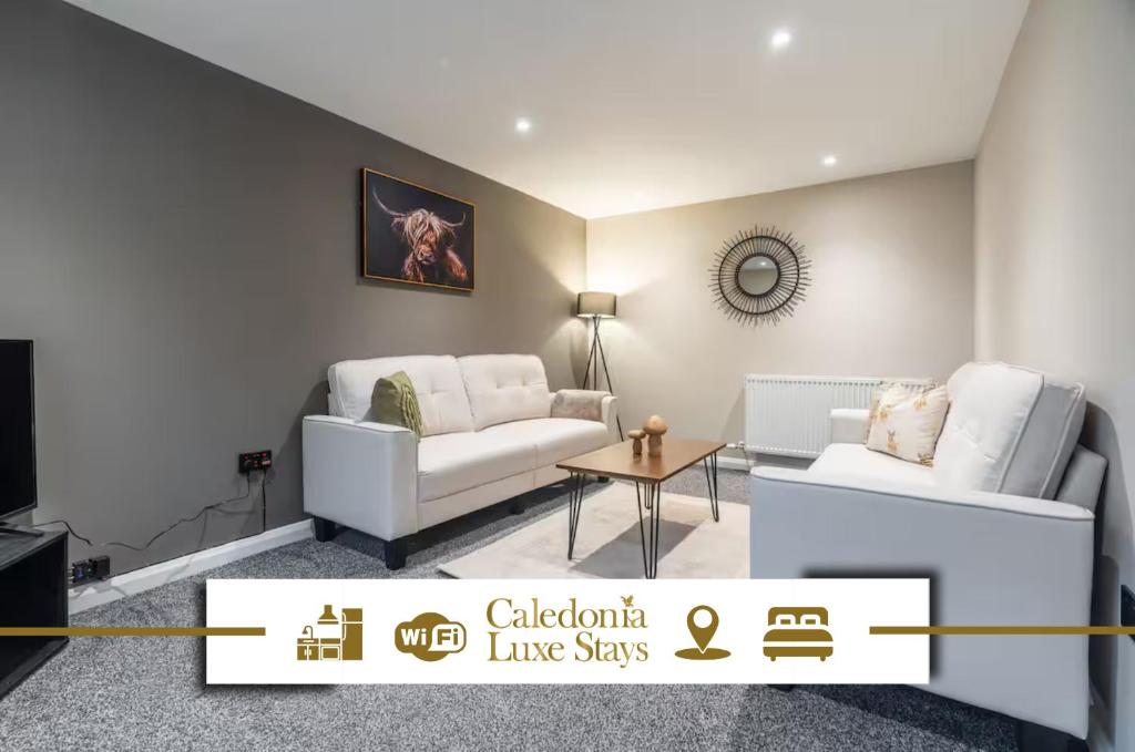 Χώρος καθιστικού στο Broom Cottage