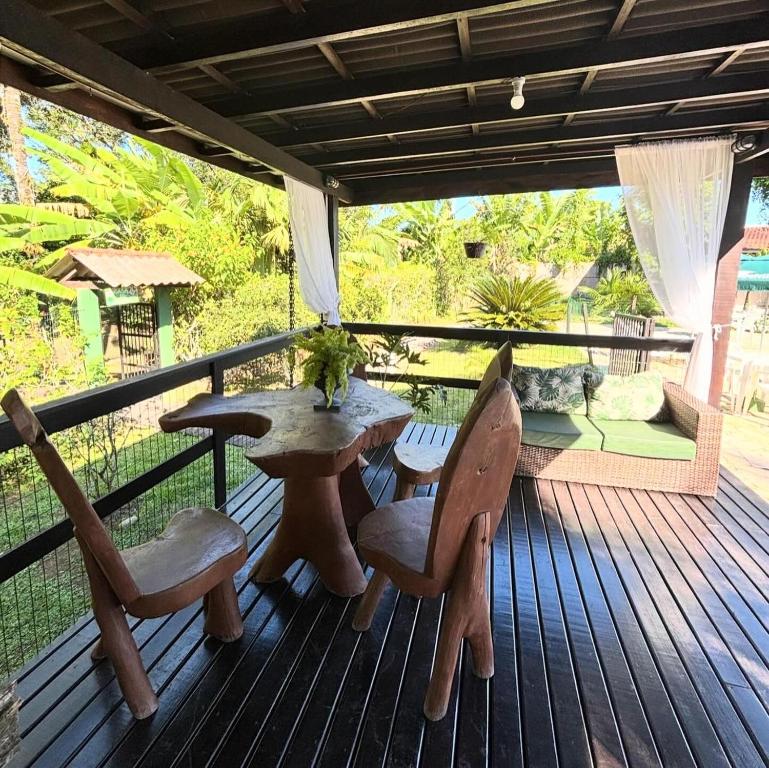 Μπαλκόνι ή βεράντα στο Recanto Carvalho - Suíte 12