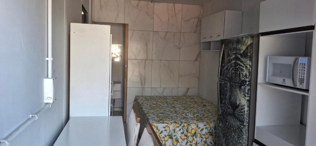 Postel nebo postele na pokoji v ubytování Containers sol e aço