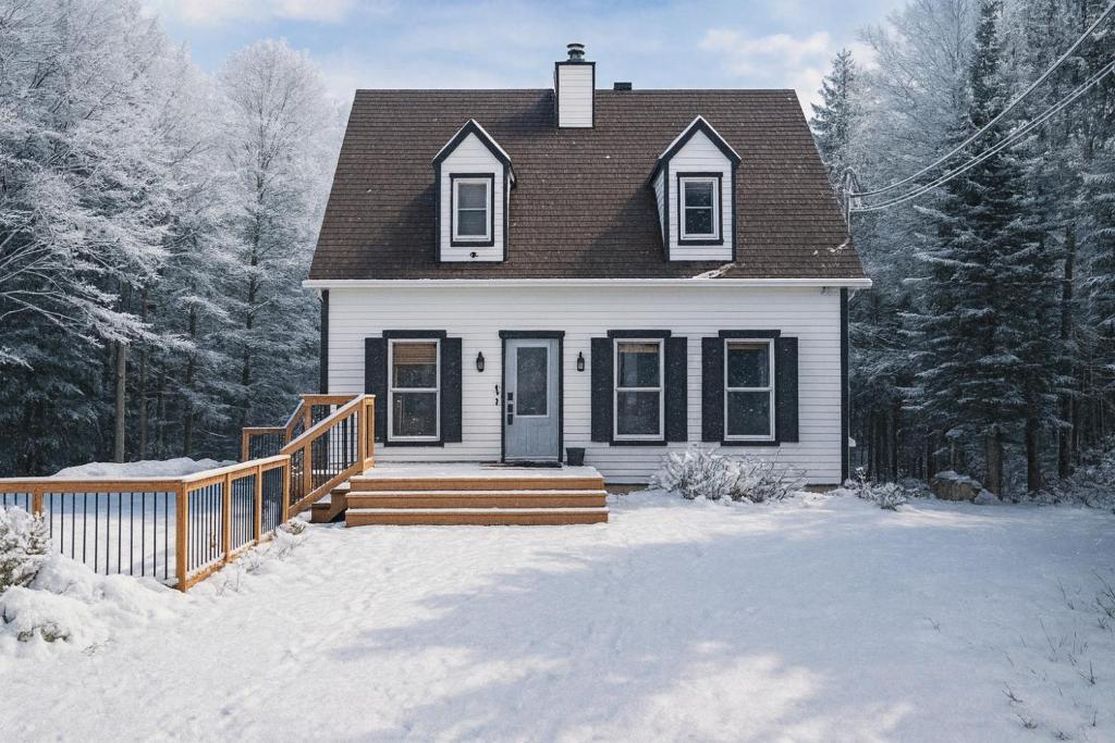 Το Le Chic Montagnard - Chalet with HOT TUB and pool τον χειμώνα