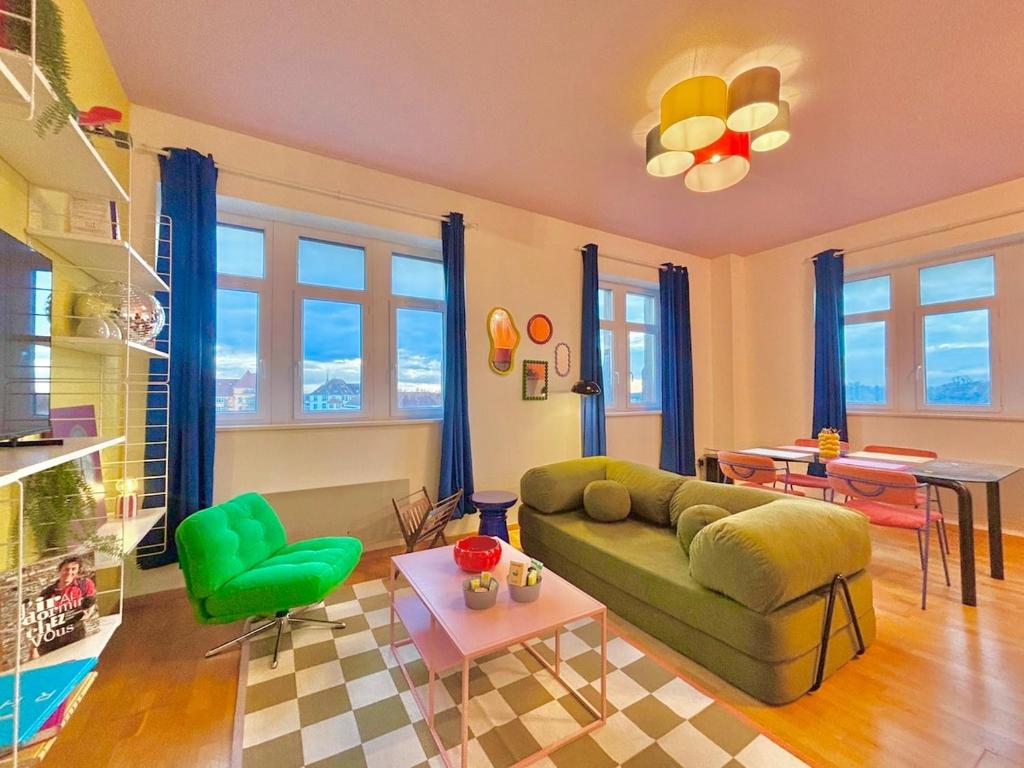 Гостиная зона в La Belle Breisach - Pop et Arty - Near Colmar