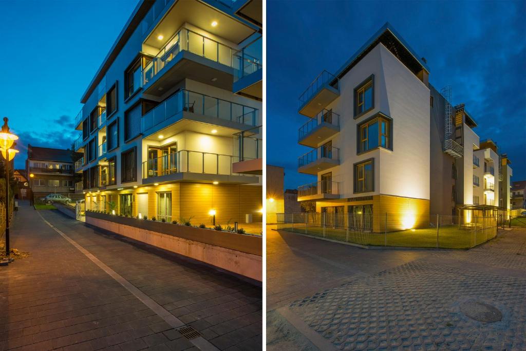 Budova, kde se aparthotel nachází