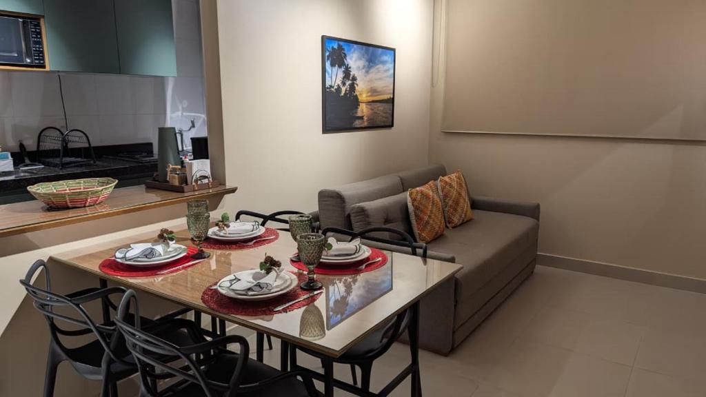 Un lugar para sentarse en Studio Aconchegante 200m praia Pajuçara e P Verde