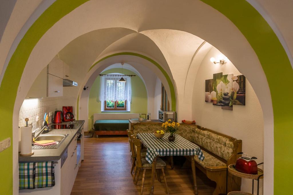 Posezení v ubytování Ferienwohung Reichel