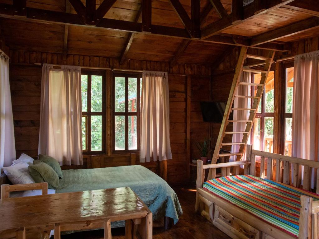 Χώρος καθιστικού στο Cabañas El Coyote