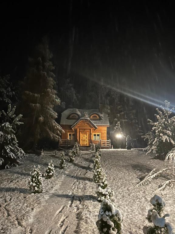 Το Pod Kogutem i Sową - Bio Wioska z domkami Premium w góralskim stylu VIP τον χειμώνα