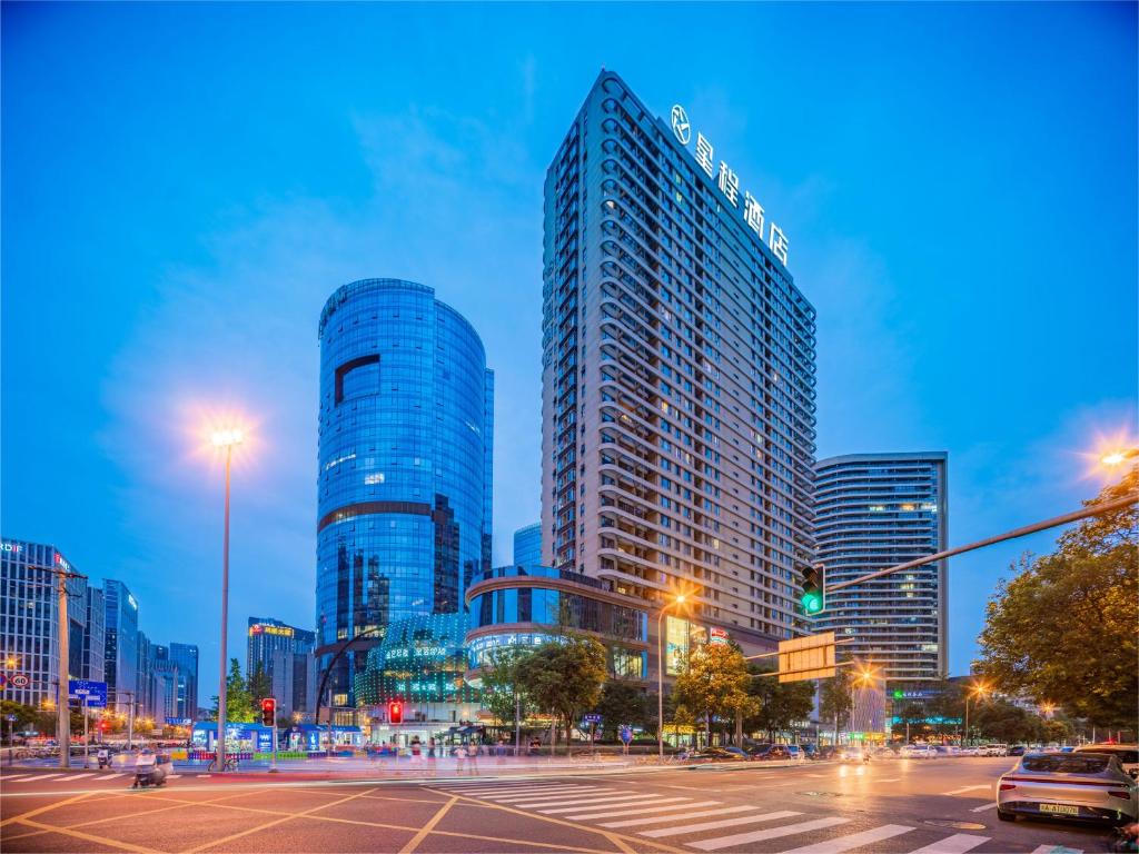 Nespecifikovaný výhled na destinaci Čcheng-tu nebo výhled na město při pohledu z hotelu