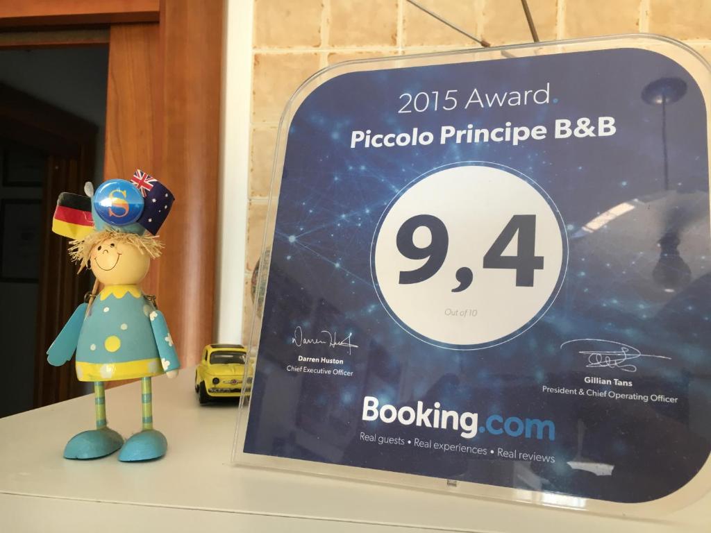 Certyfikat, podpis lub inny dokument wystawiony w obiekcie Piccolo Principe Salerno B&B