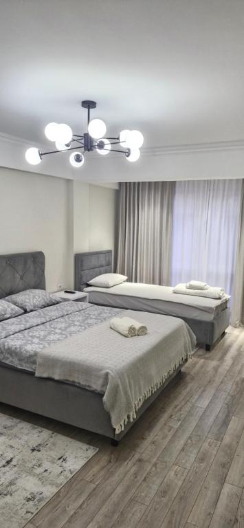 Llit o llits en una habitació de Причал