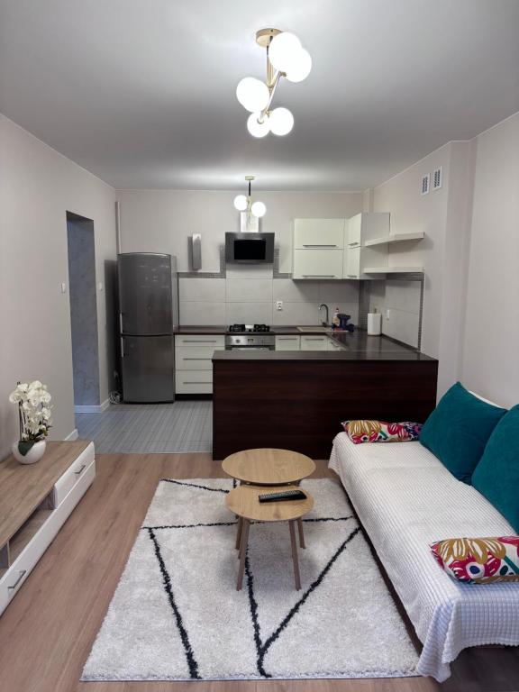 Η κουζίνα ή μικρή κουζίνα στο Apartament Nowowiejska, osiedle zamknięte, 24h szybkie zameldowanie!