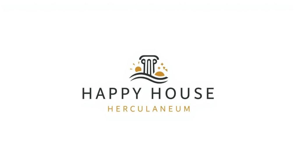 un modello di logo di una casa felice per una casa felice di Happy House Herculaneum a Ercolano