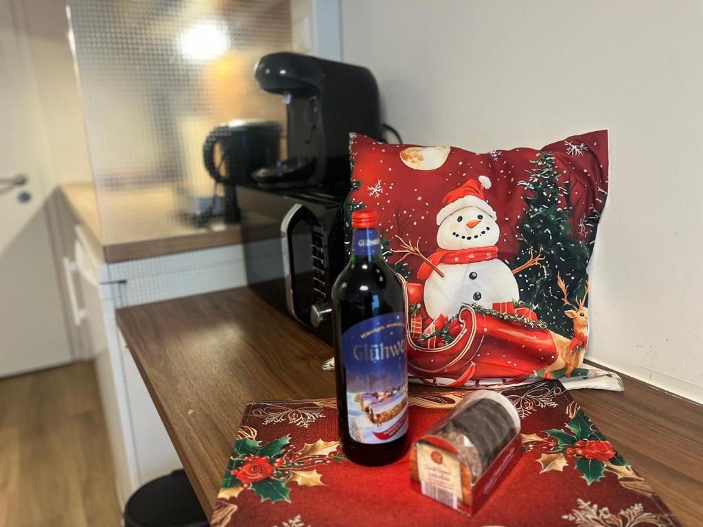 Et opholdsområde på Souterrain-Apartment