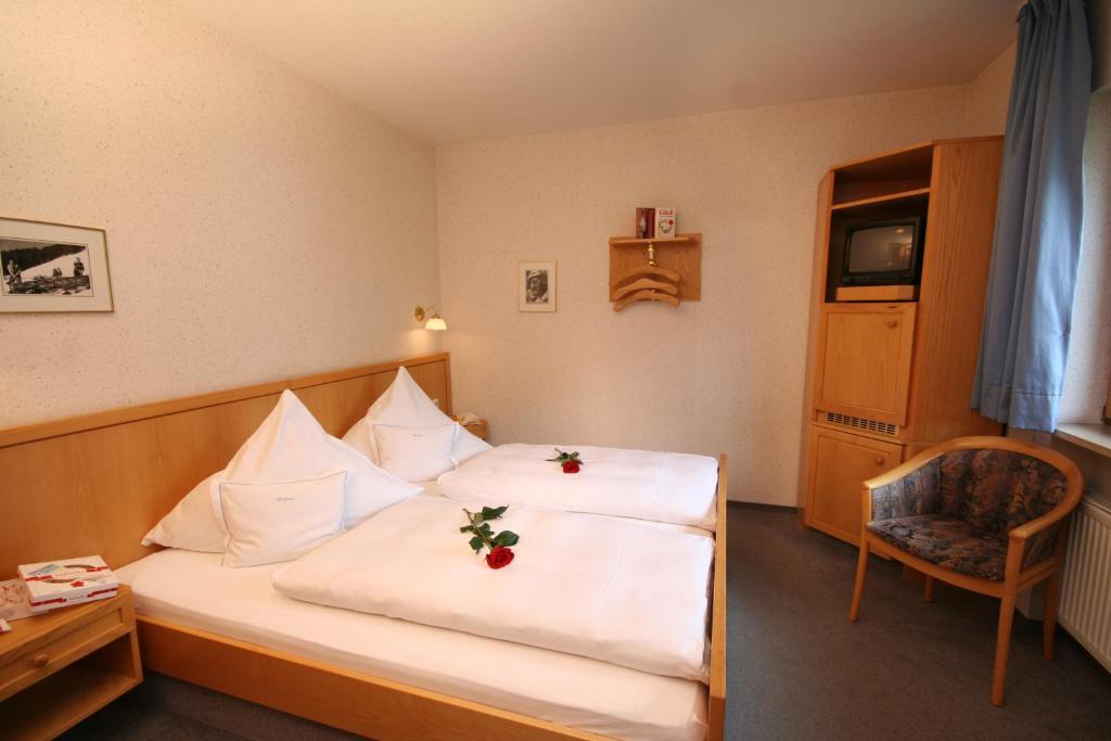 Postel nebo postele na pokoji v ubytování Hotel Bellevue