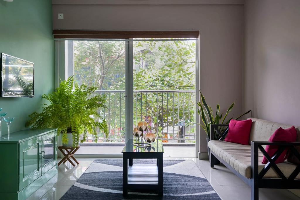 Posezení v ubytování Lilac Homes