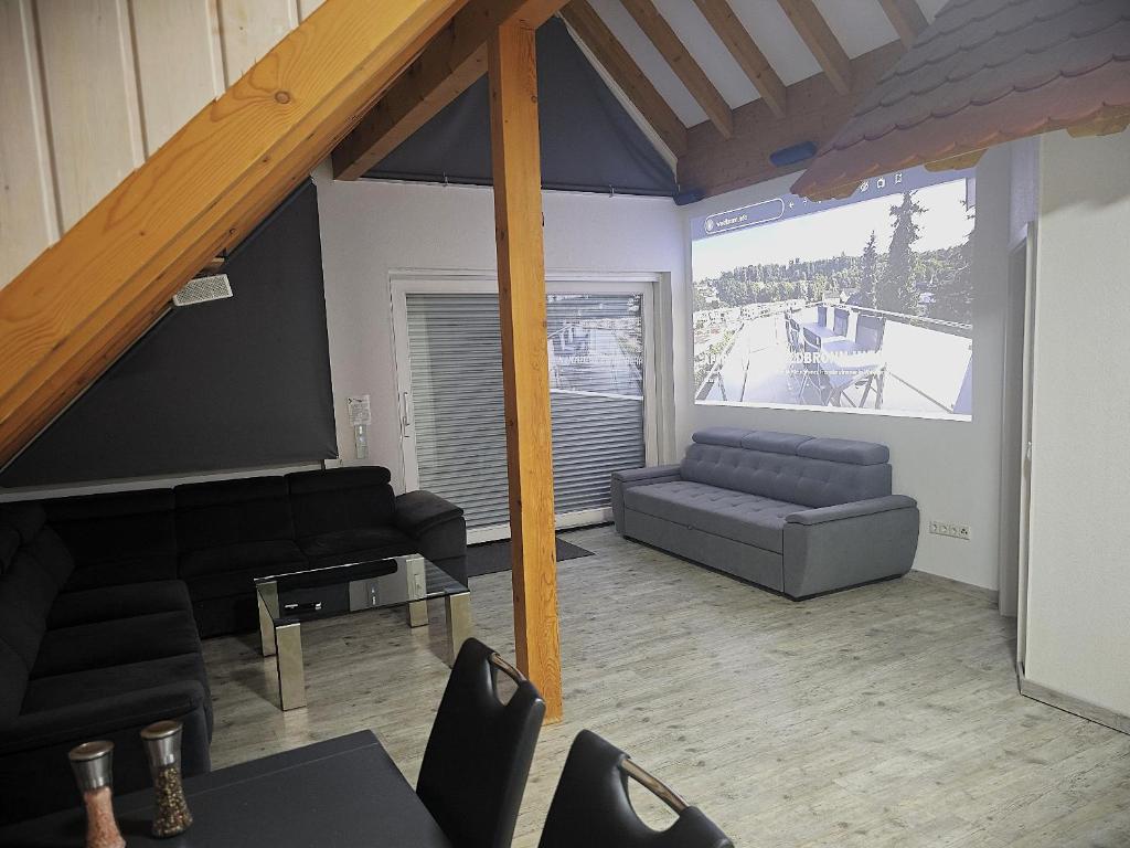 Χώρος καθιστικού στο Apartments Waldbronn