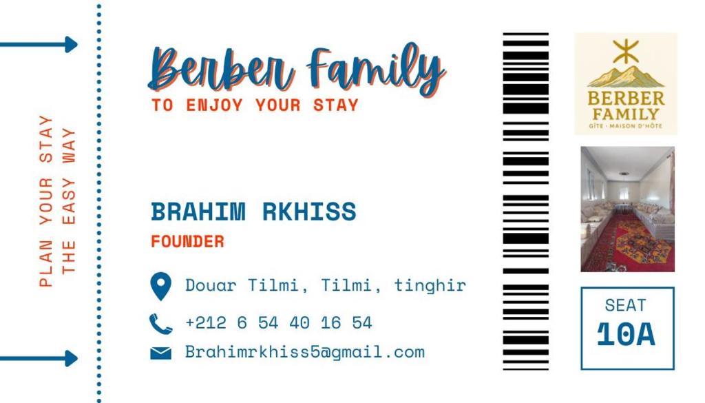 a flyer for a barnyard family to enjoy your stay at Berber Family 