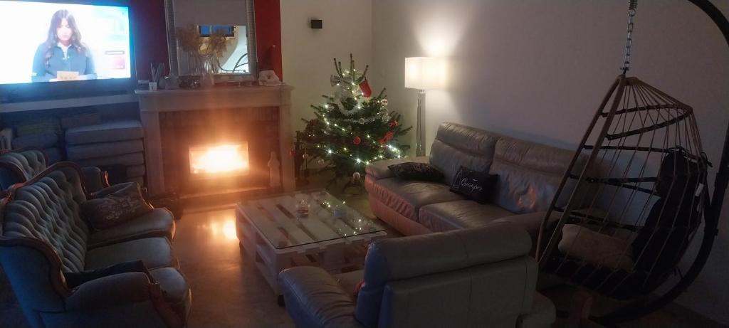 Posezení v ubytování La " Villa " du JET