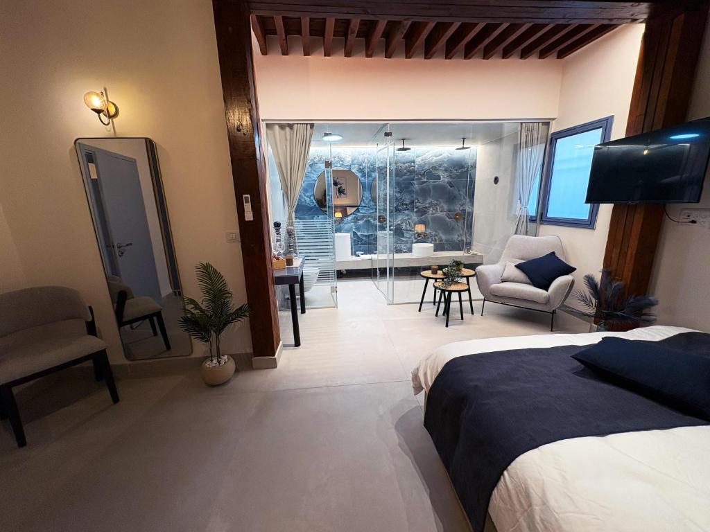 Postel nebo postele na pokoji v ubytování Soor