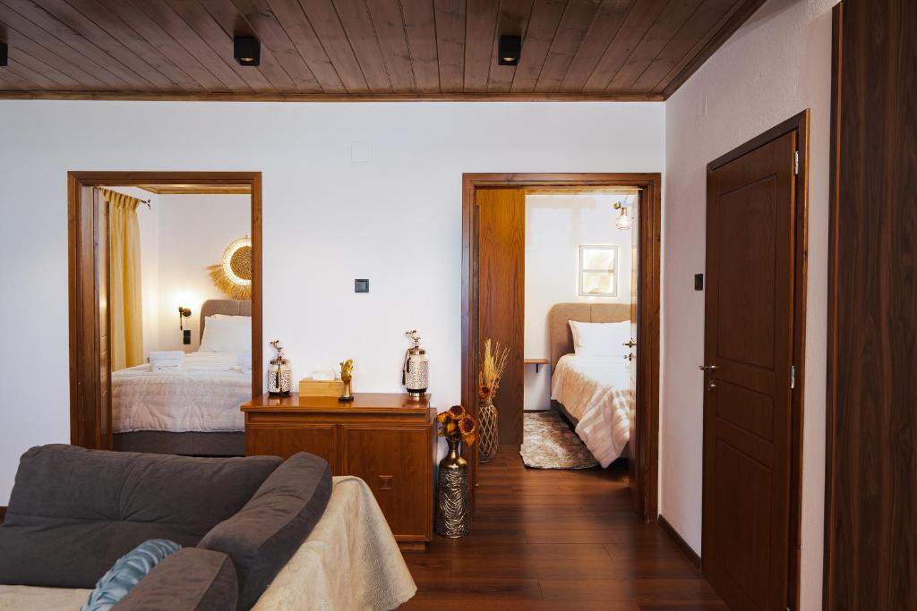 Ένα ή περισσότερα κρεβάτια σε δωμάτιο στο Pelion Experience