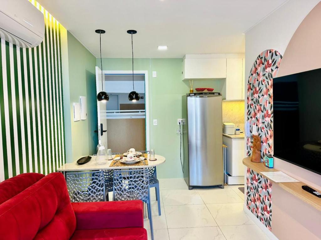 مطبخ أو مطبخ صغير في Apartamento Aquarius Residence