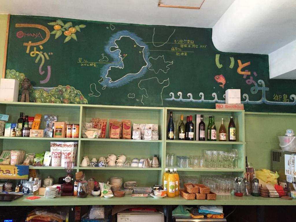 Nápoje v ubytování Guest House & Cafe Ohana