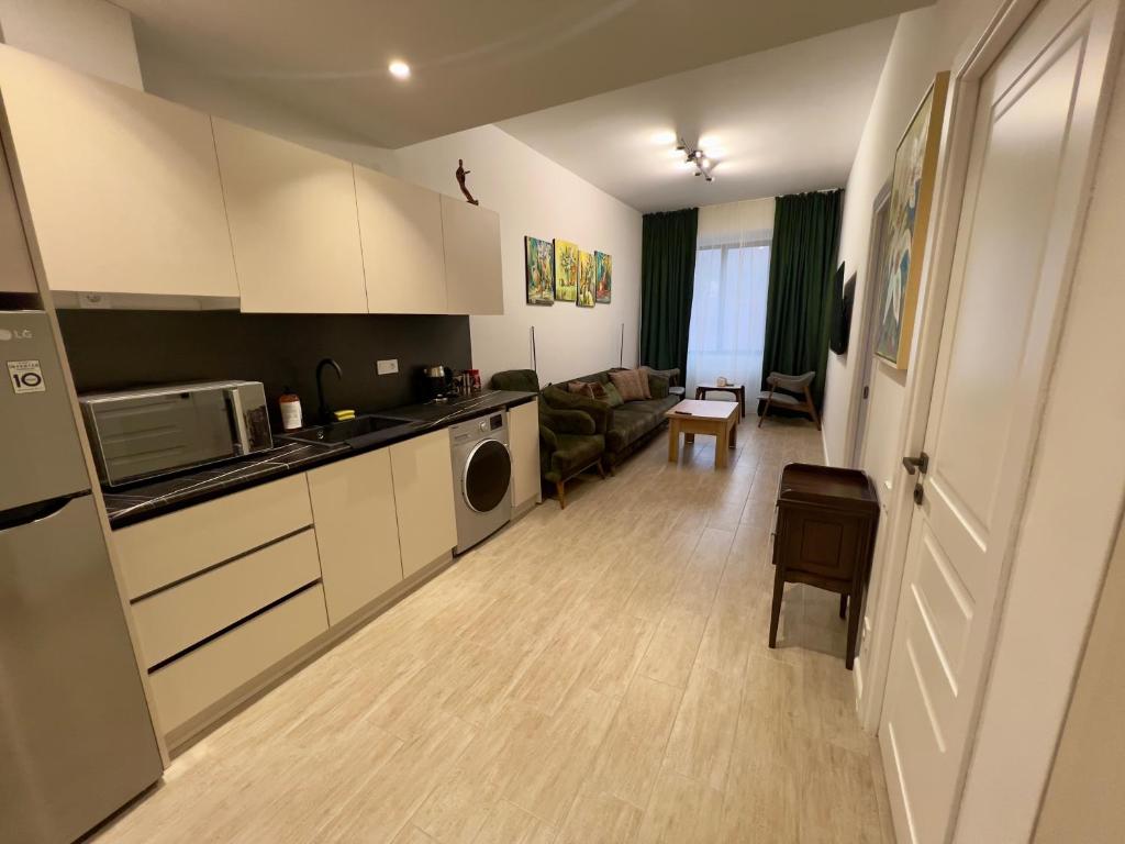 Kuchyň nebo kuchyňský kout v ubytování Apartment 33, Dilijan