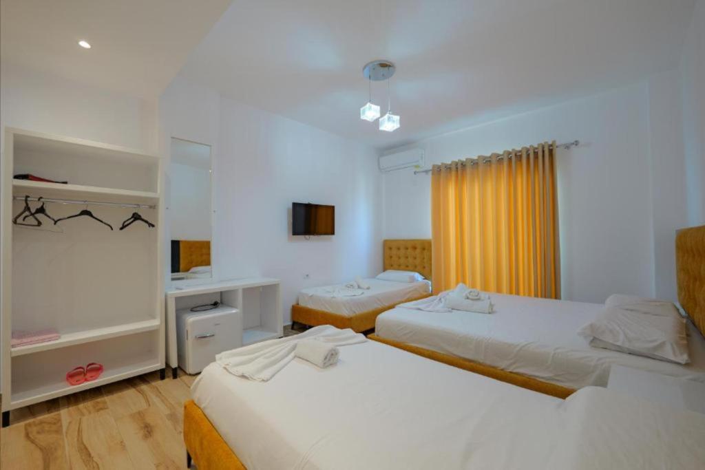 Postel nebo postele na pokoji v ubytování Villa Summer Borsh