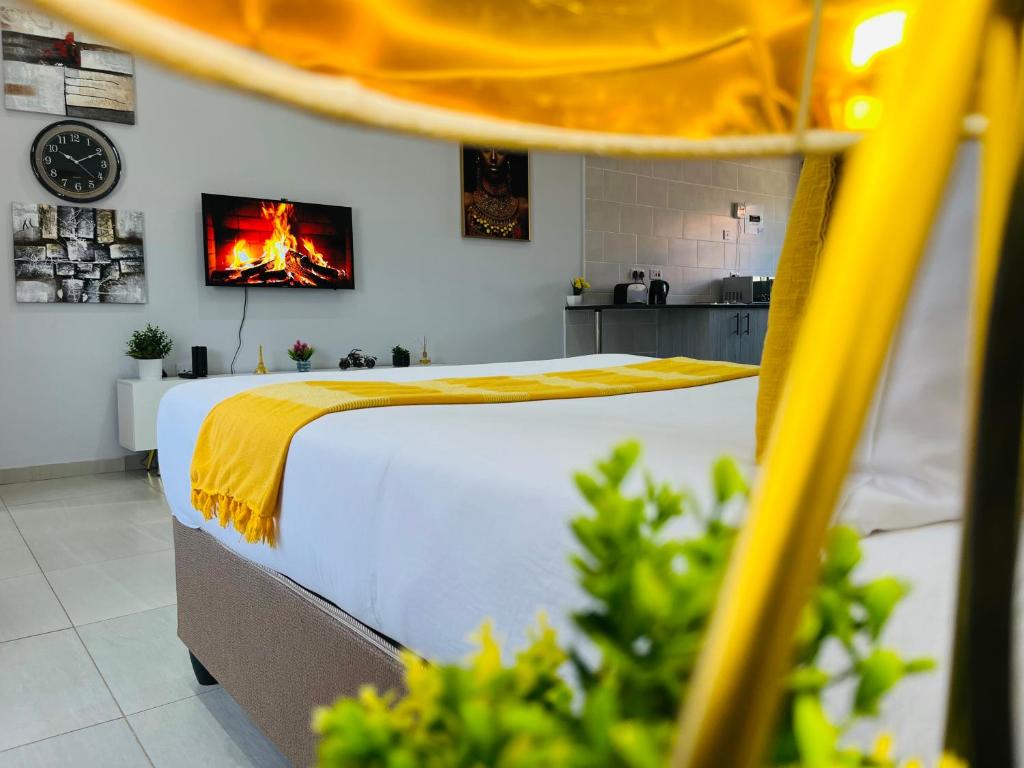 Postel nebo postele na pokoji v ubytování Studio4