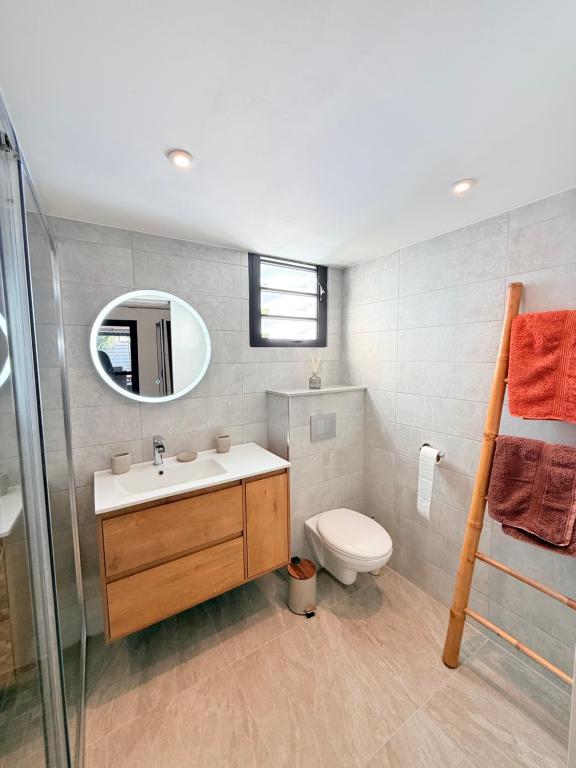 Et badeværelse på La Kaz Lacaussade