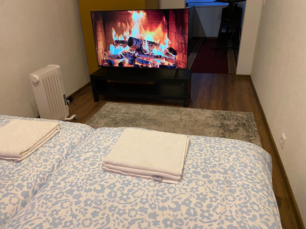 Postel nebo postele na pokoji v ubytování Karula Stay - 1 Room City Apartment