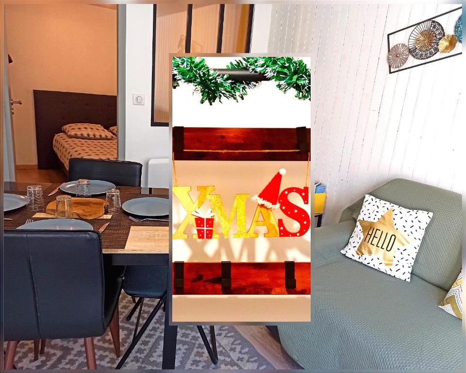 Χώρος καθιστικού στο Les Apparts du Vignal de Cheyrac