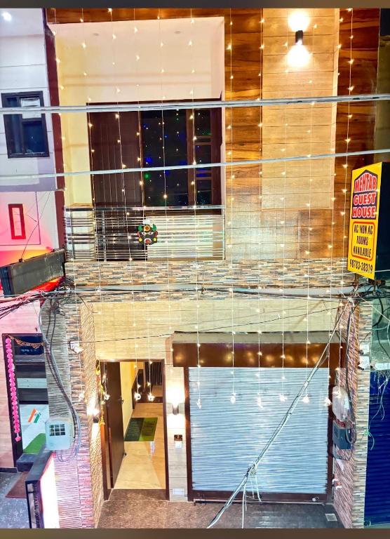 a view from above of a building with a large window at Mehtab guest house in Jalandhar