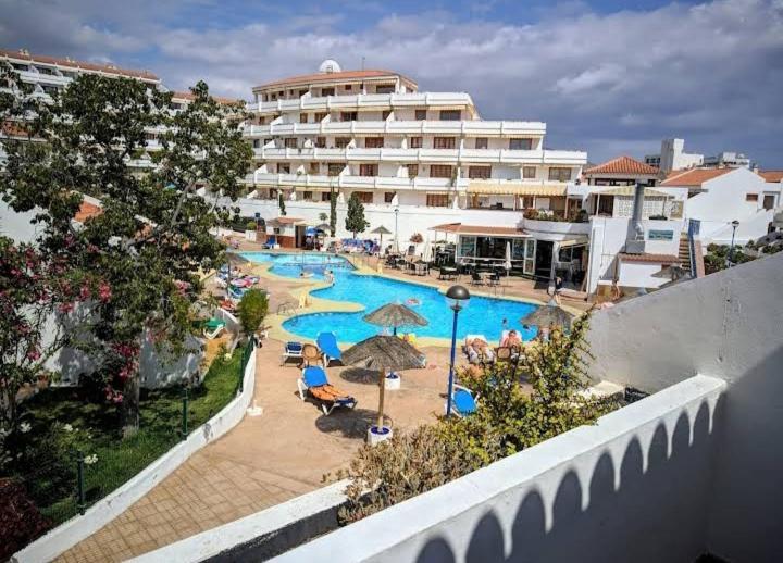 a view of a resort with a swimming pool at Garden City apartment in Costa de Adeje