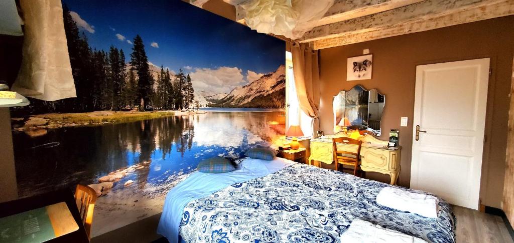 Postel nebo postele na pokoji v ubytování Chambre d'Hôte de Rozessences