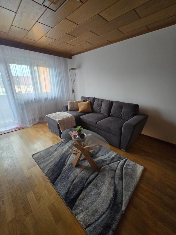 Posezení v ubytování 1,5 Zimmer Wohnung