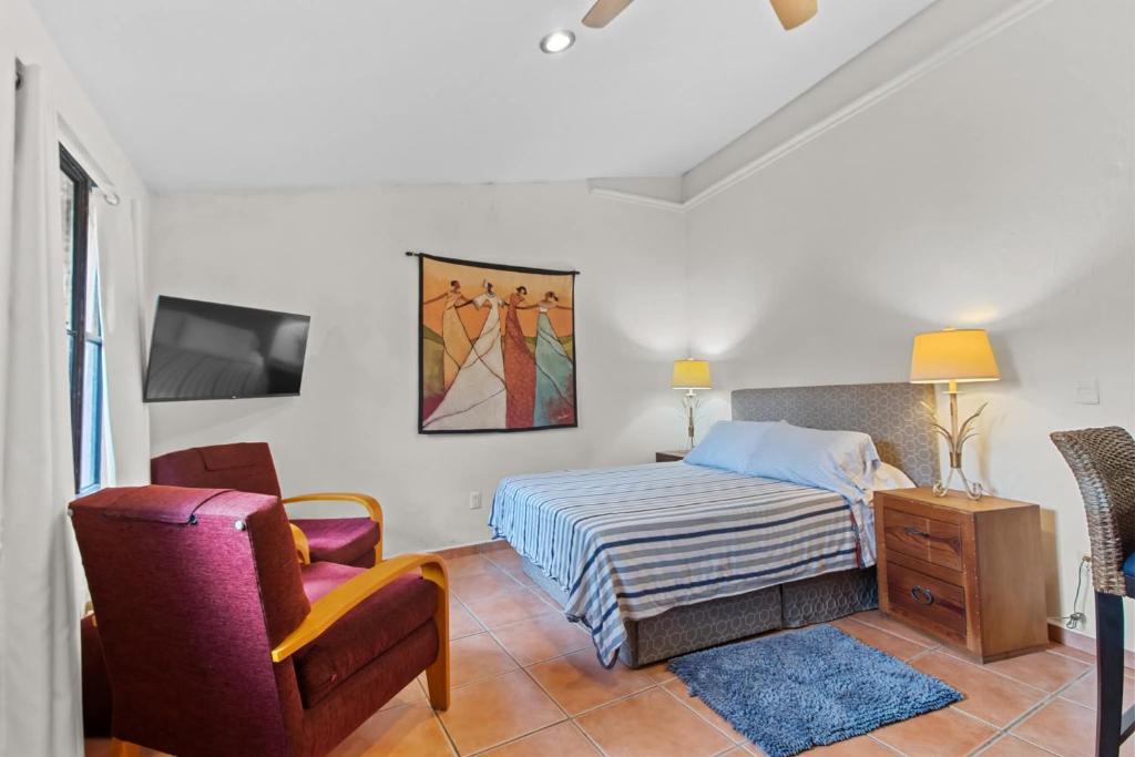 Postel nebo postele na pokoji v ubytování Casita #1