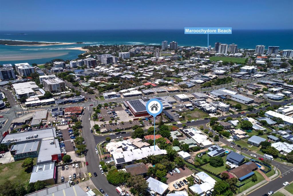 Udsigt til Maroochydore eller udsigt til byen taget fra lejligheden